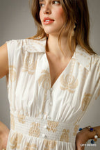 Tropical Breeze Embroidered Midi Dress | Mixtshop LLC