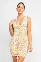 Ditsy Floral Ruching Dress | Mixtshop LLC