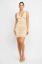 Ditsy Floral Ruching Dress | Mixtshop LLC