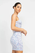Ditsy Floral Ruching Dress | Mixtshop LLC