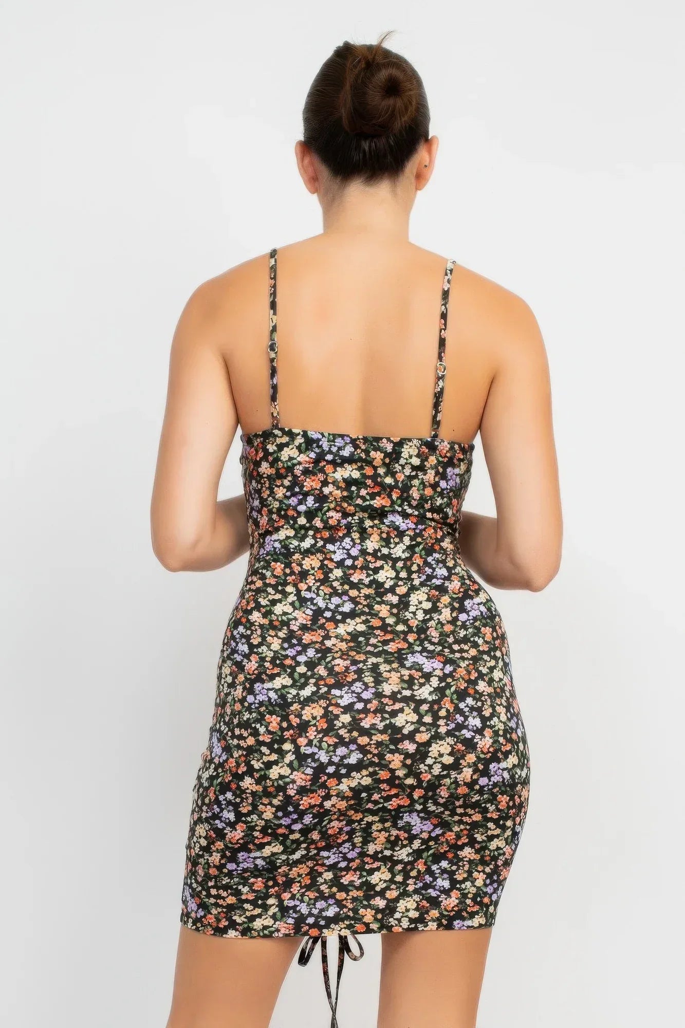 Ruched Floral Cami Dress | Mixtshop LLC