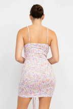Ruched Floral Cami Dress | Mixtshop LLC