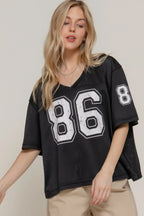 Silk Screen Print Mesh Oversize Basball T-shirt | Mixtshop LLC