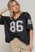 Silk Screen Print Mesh Oversize Basball T-shirt | Mixtshop LLC