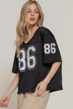 Silk Screen Print Mesh Oversize Basball T-shirt | Mixtshop LLC