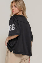 Silk Screen Print Mesh Oversize Basball T-shirt | Mixtshop LLC