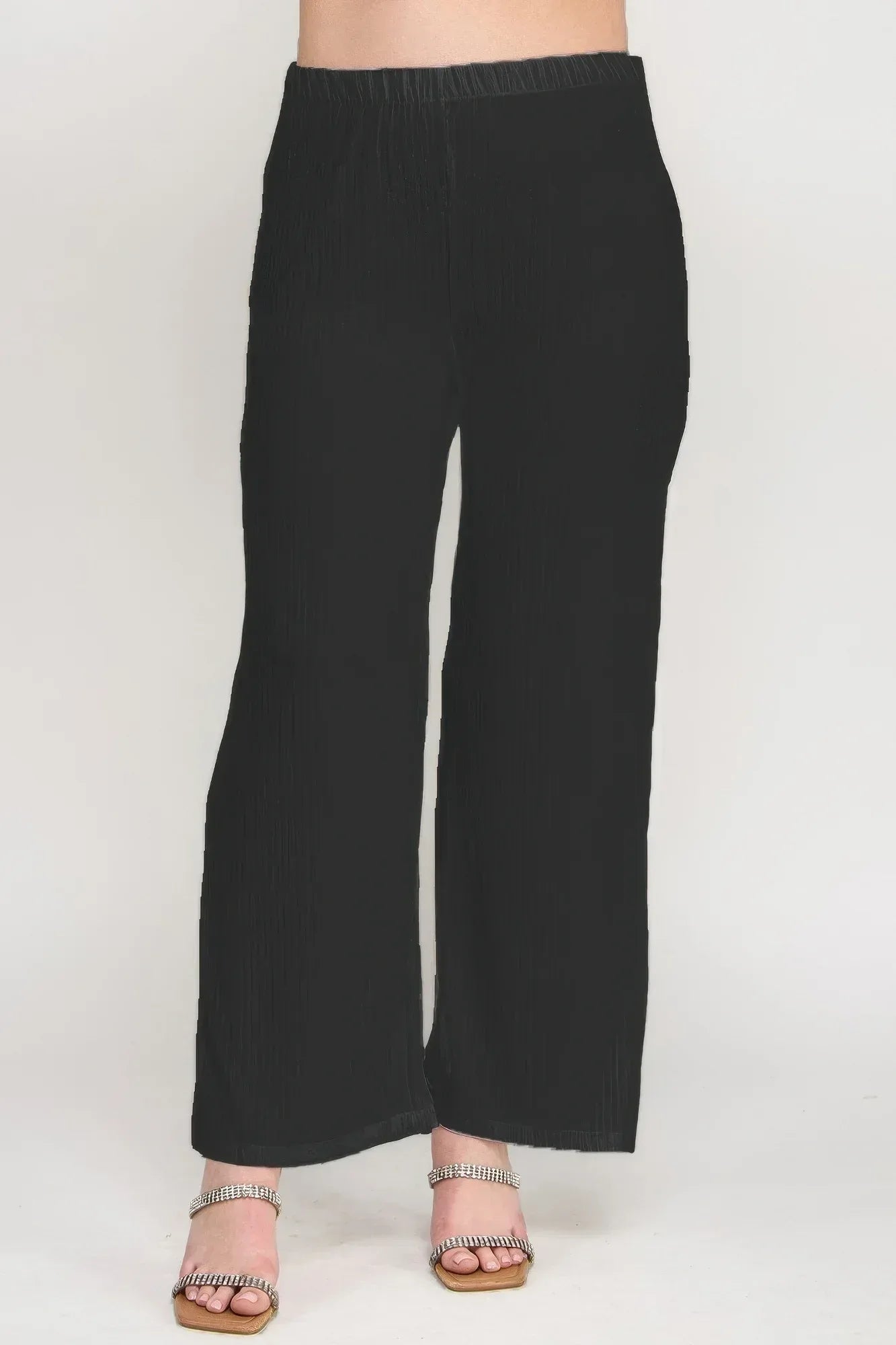 Plus Size Crinkle Knit Pants | Mixtshop LLC Main image