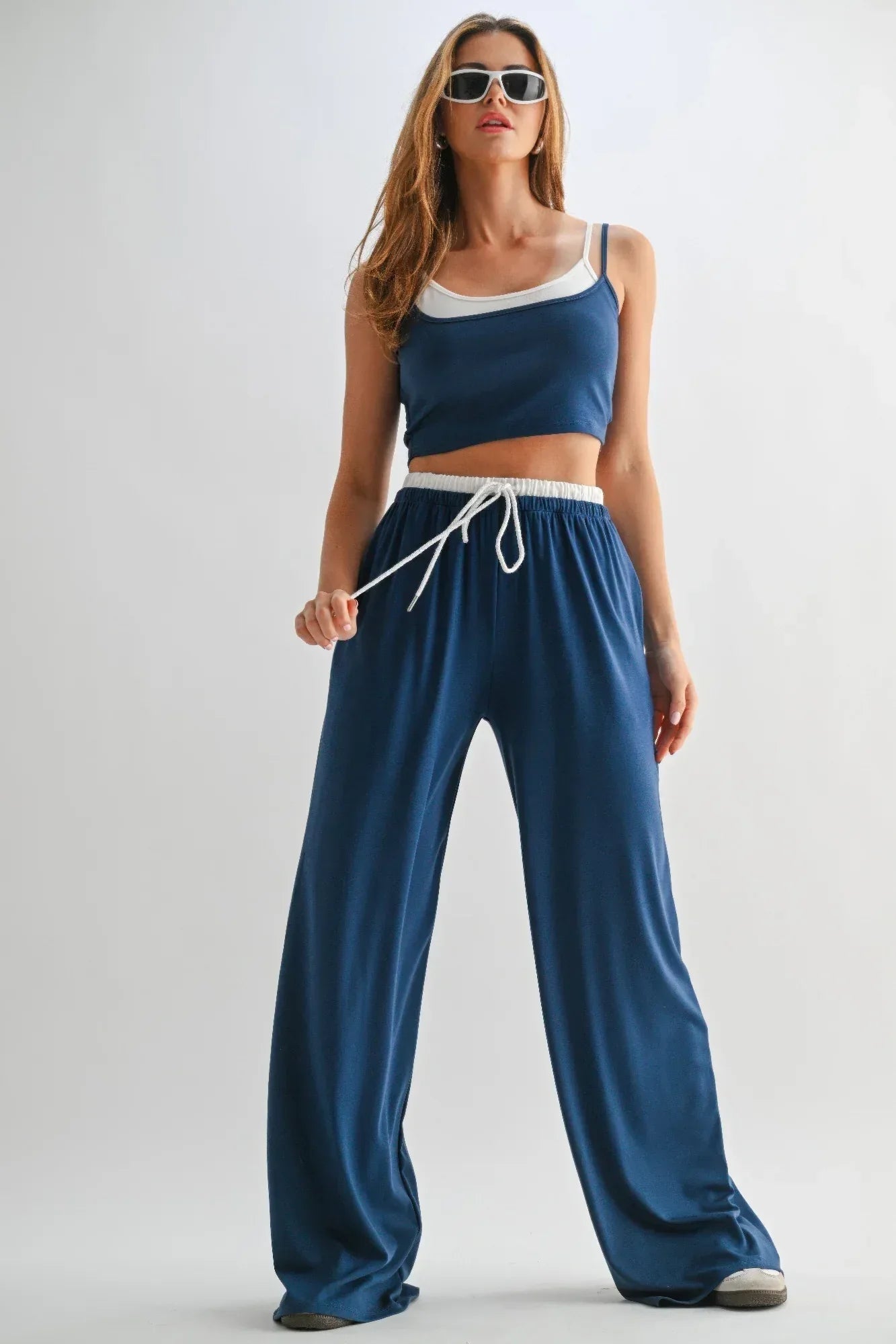 Drawstring Lounge Pants & Crop Top Set | Mixtshop LLC