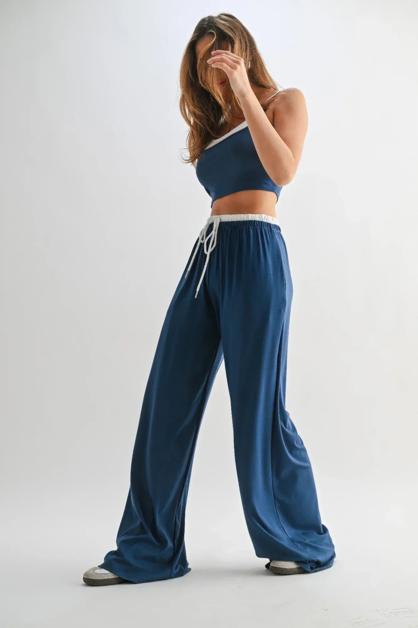 Drawstring Lounge Pants & Crop Top Set | Mixtshop LLC