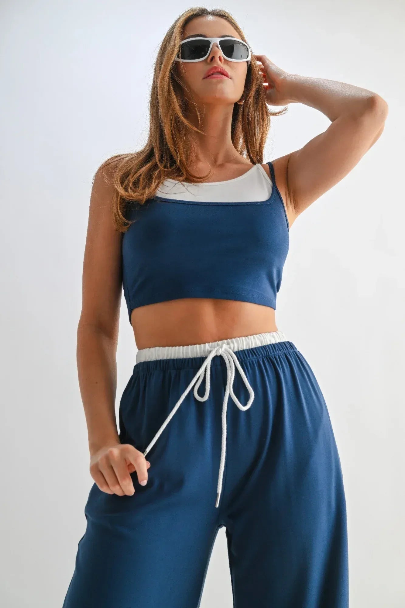 Drawstring Lounge Pants & Crop Top Set | Mixtshop LLC