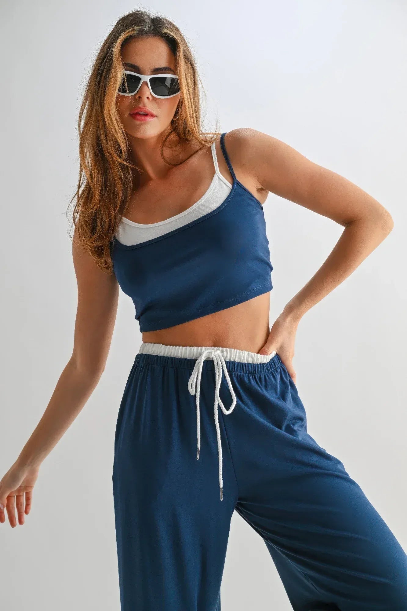 Drawstring Lounge Pants & Crop Top Set | Mixtshop LLC