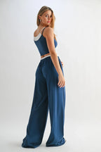 Drawstring Lounge Pants & Crop Top Set | Mixtshop LLC