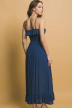 Smocked Ruffle Maxi Dress | Mixtshop LLC