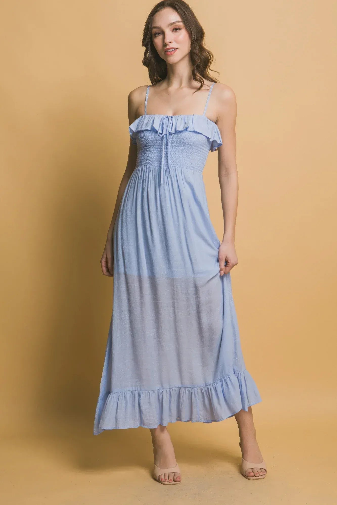 Smocked Ruffle Maxi Dress Secondary image