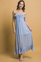 Smocked Ruffle Maxi Dress | Mixtshop LLC