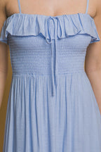 Smocked Ruffle Maxi Dress | Mixtshop LLC