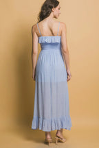 Smocked Ruffle Maxi Dress | Mixtshop LLC