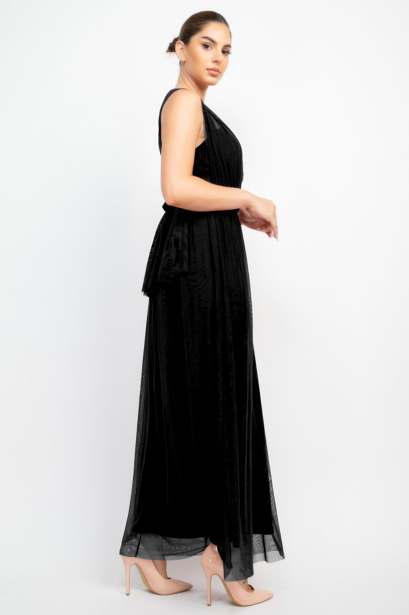 A-line Mesh Convertible Maxi Dress Secondary image