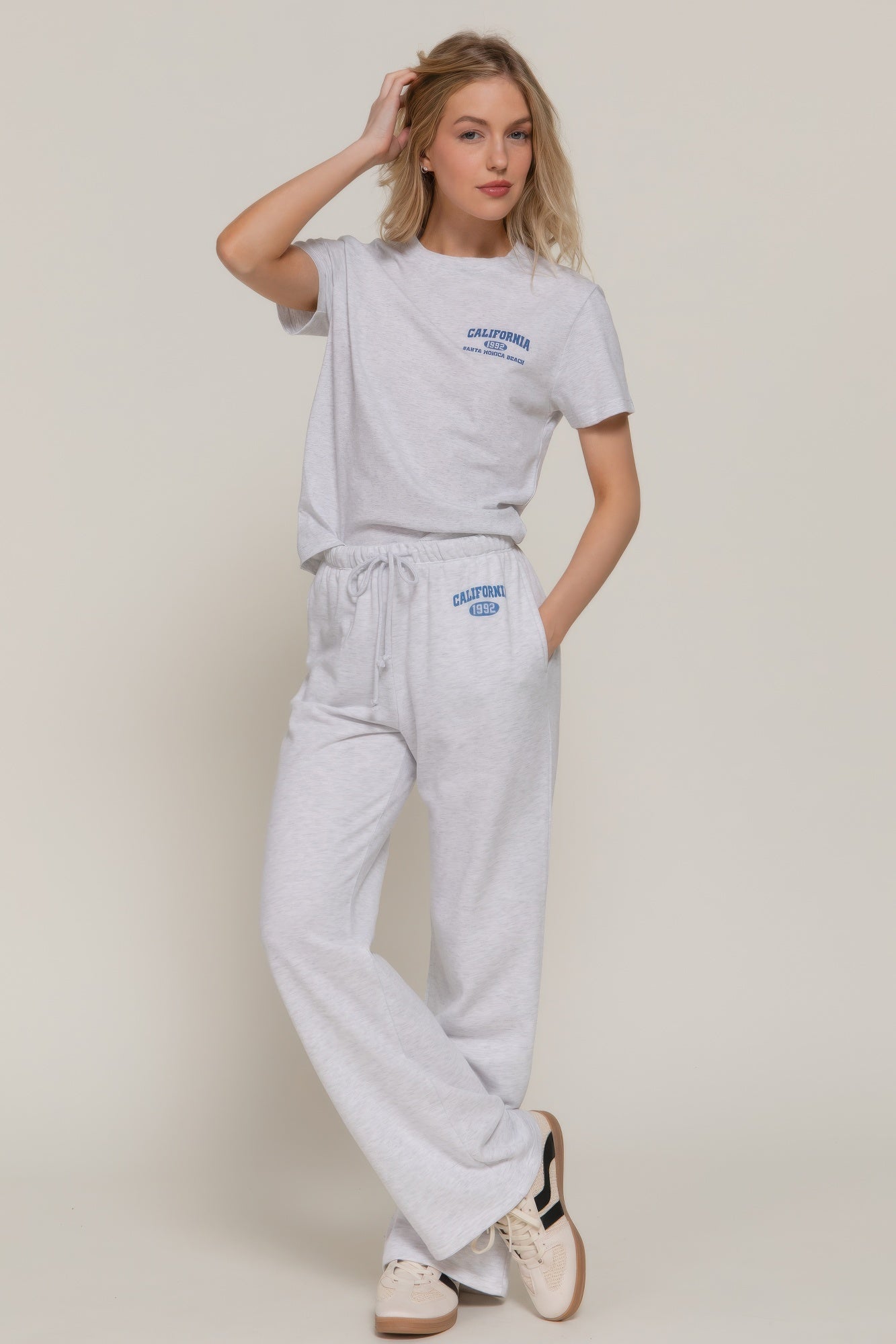 Waistband Print Detail Sweatpants Secondary image