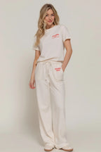 Waistband Print Detail Sweatpants | Mixtshop LLC