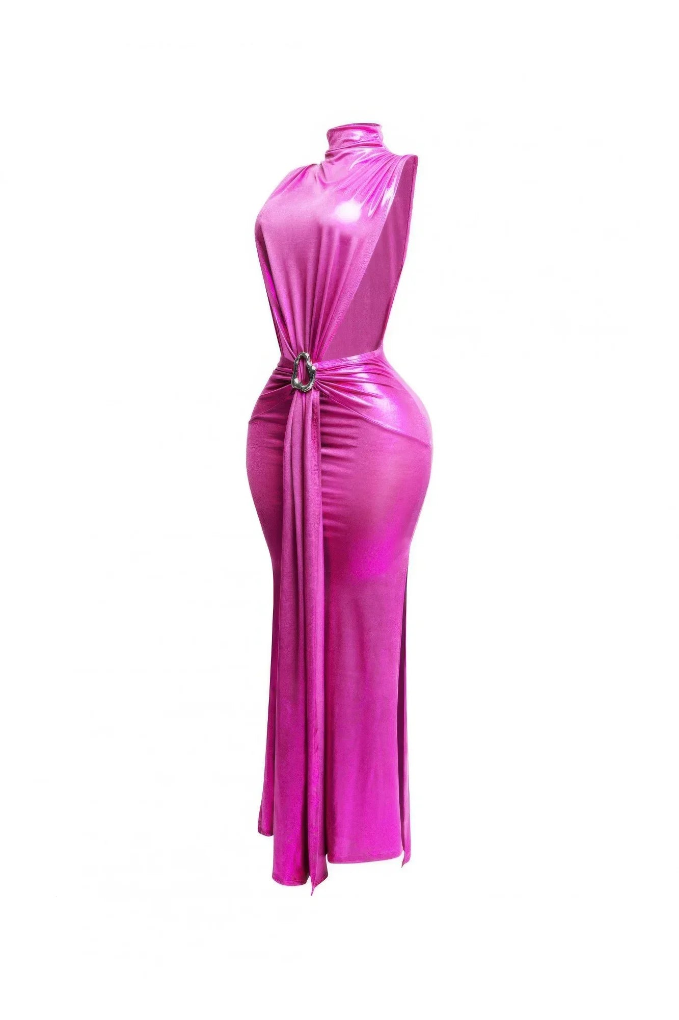 Mock Neck And Tied Waist Dress | Mixtshop LLC
