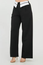 Front Button Fold-over Inside Zipper Pants | Mixtshop LLC