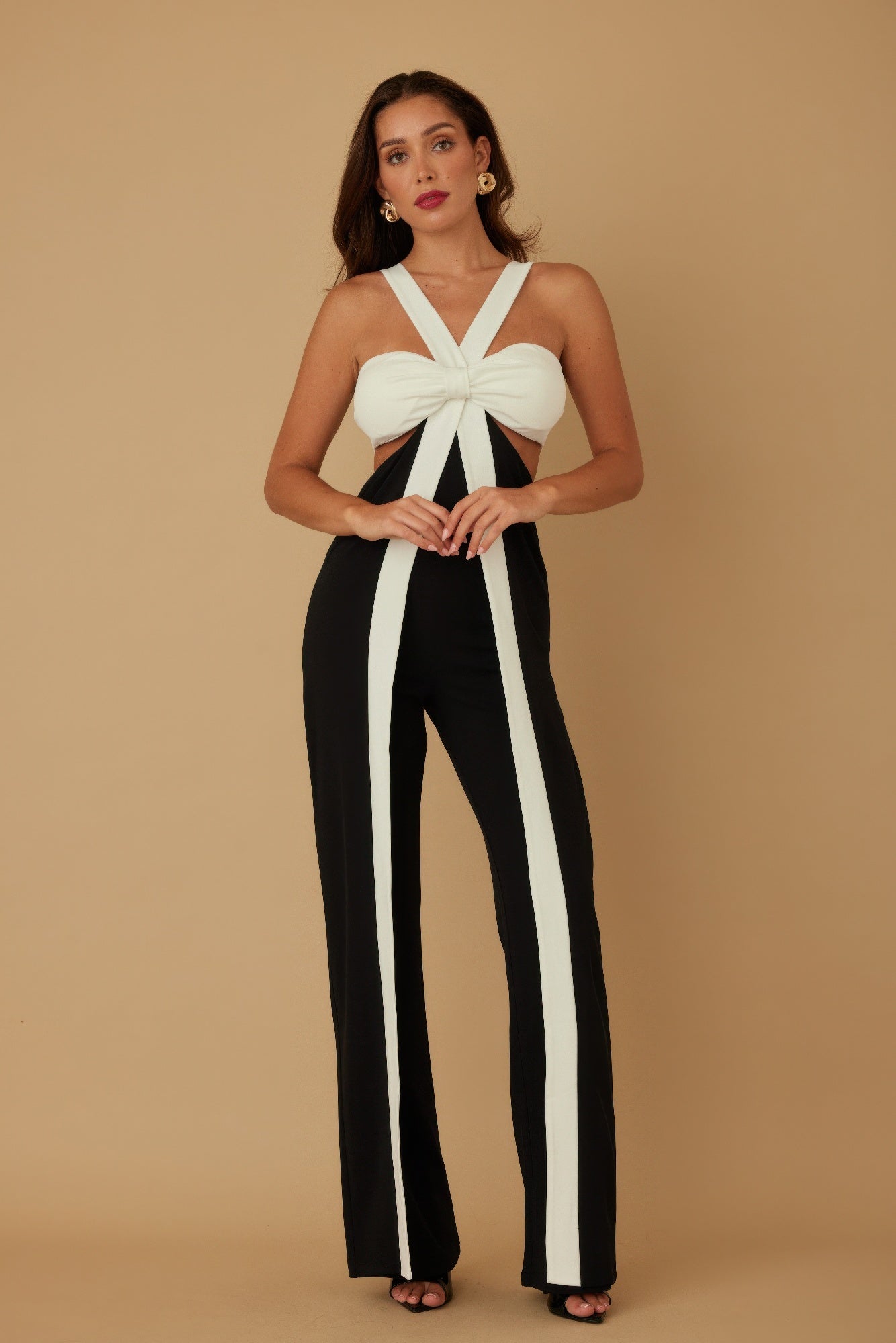 X Ribbon Open Jumpsuit Secondary image