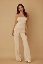 Classy Two Piece Sets With Oval Crystal Stone | Mixtshop LLC