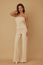 Classy Two Piece Sets With Oval Crystal Stone | Mixtshop LLC