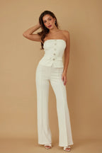 Classy Two Piece Sets With Oval Crystal Stone | Mixtshop LLC