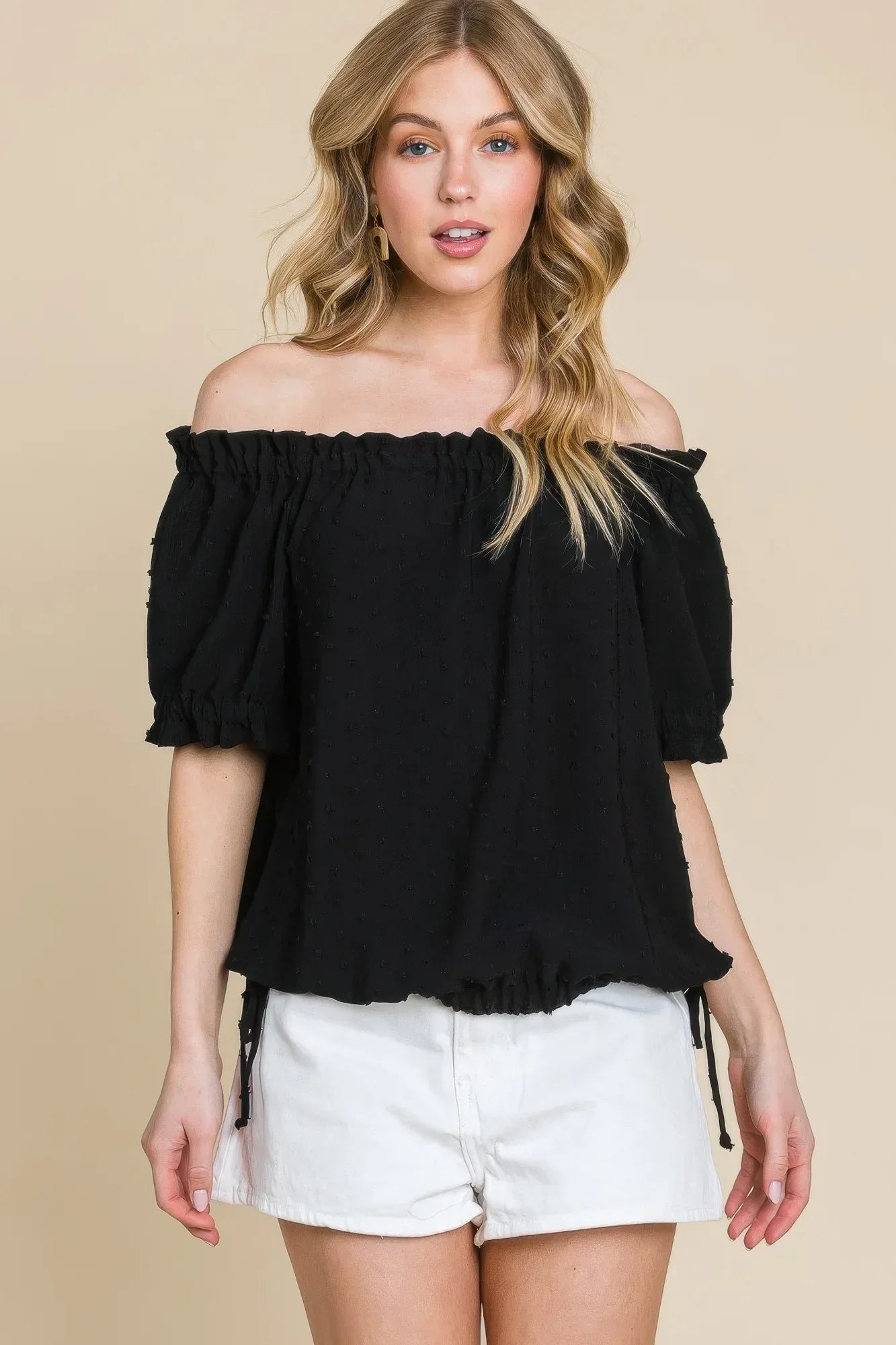 Airflow Dot Off-shoulder Fashion Top | Mixtshop LLC
