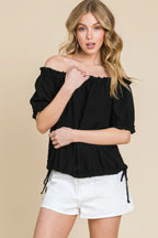Airflow Dot Off-shoulder Fashion Top | Mixtshop LLC