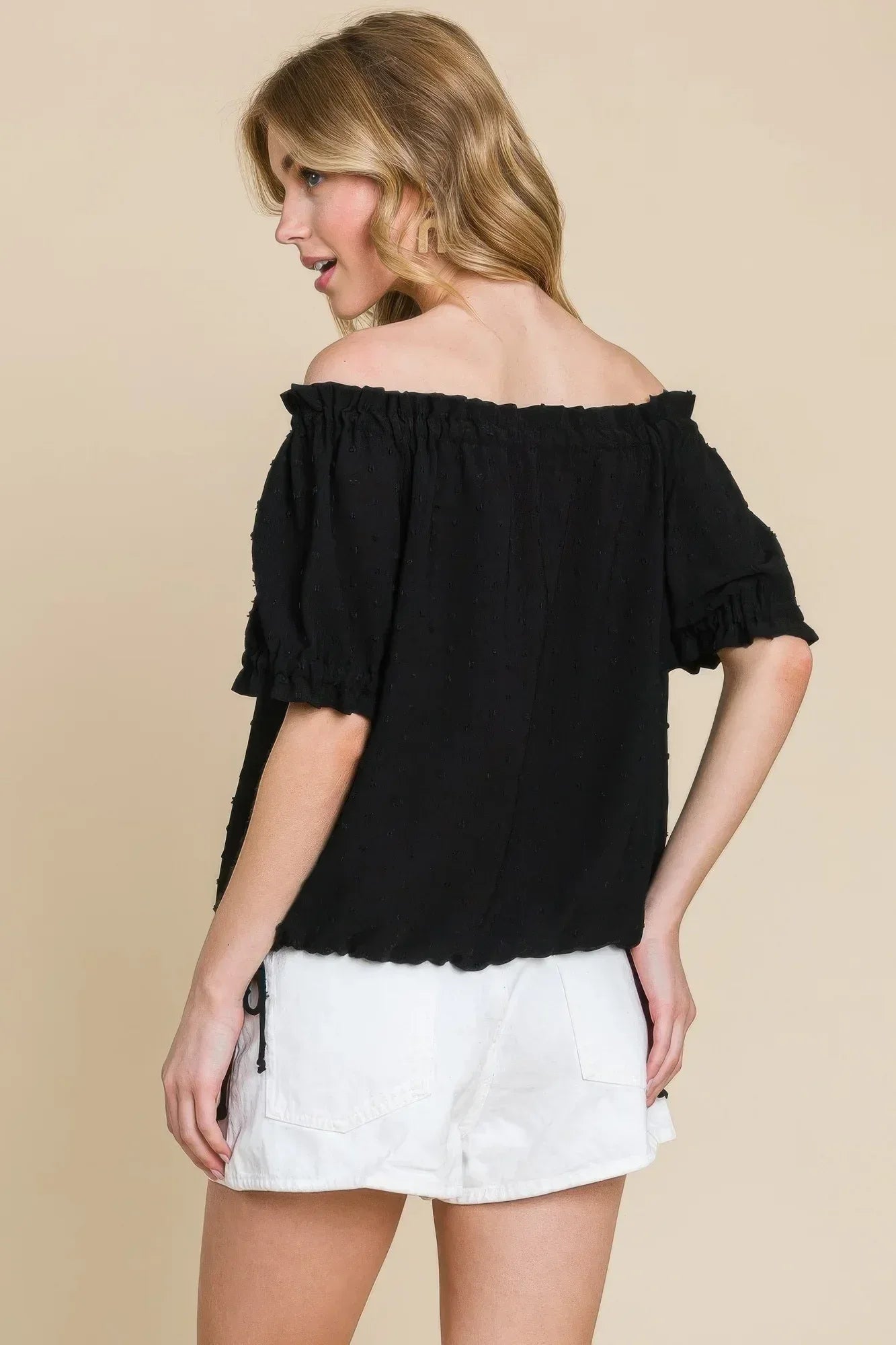 Airflow Dot Off-shoulder Fashion Top | Mixtshop LLC