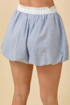 Seersucker Stripe Bubble Hem Boxer Shorts | Mixtshop LLC