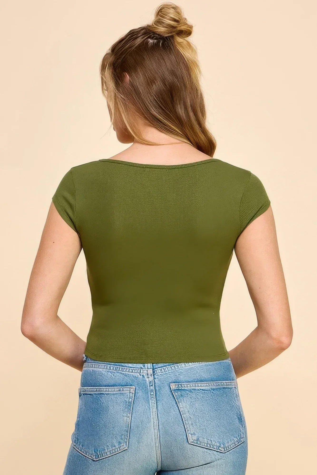 Square Neck Cap Sleeve Top | Mixtshop LLC