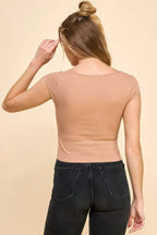 Square Neck Cap Sleeve Top | Mixtshop LLC