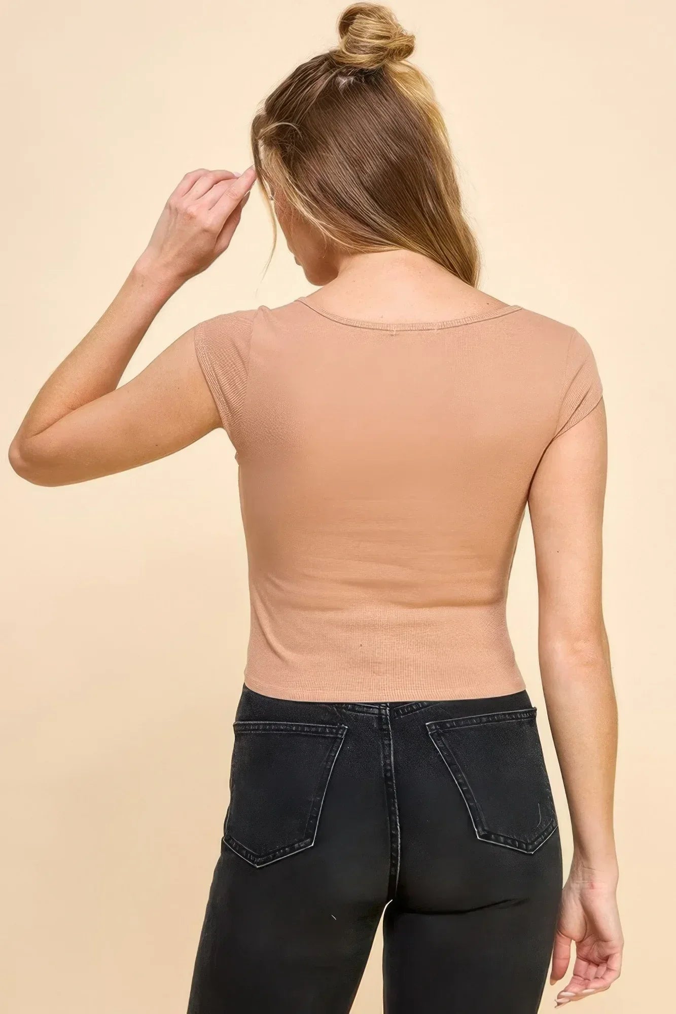 Square Neck Cap Sleeve Top | Mixtshop LLC