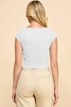 Square Neck Cap Sleeve Top | Mixtshop LLC