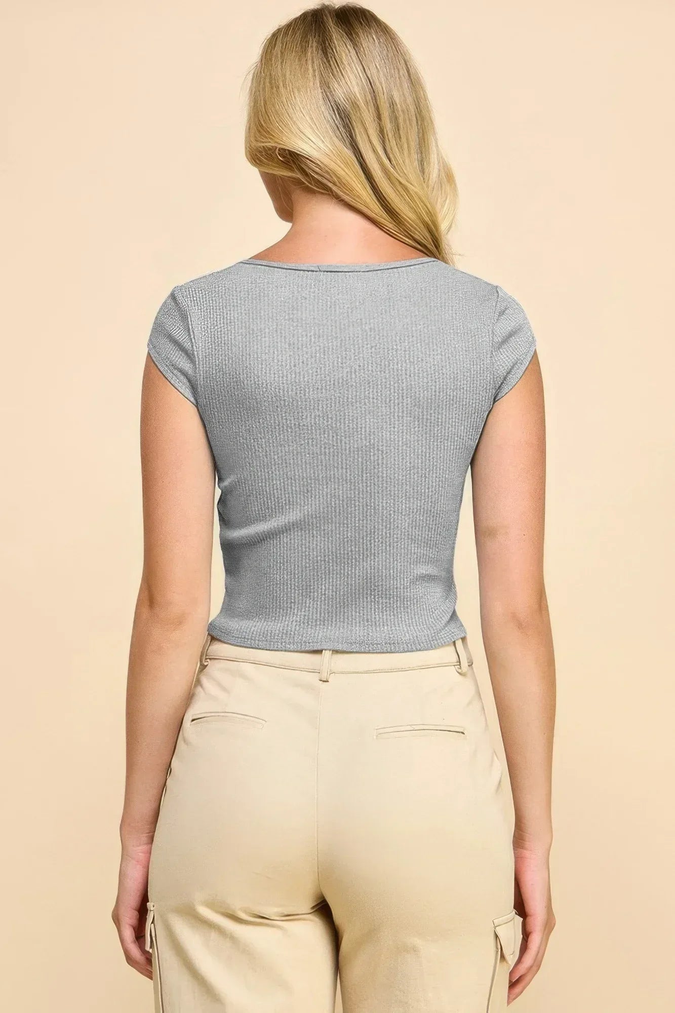 Square Neck Cap Sleeve Top | Mixtshop LLC