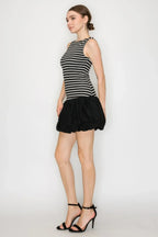 Stripe Bubble Mini Skirt Dress | Mixtshop LLC