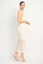 Halter Neck Open-back Midi Dress | Mixtshop LLC
