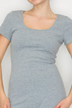 Scoop Short Sleeve Rib Romper | Mixtshop LLC