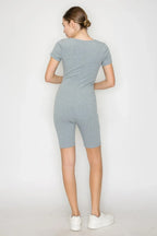 Scoop Short Sleeve Rib Romper | Mixtshop LLC