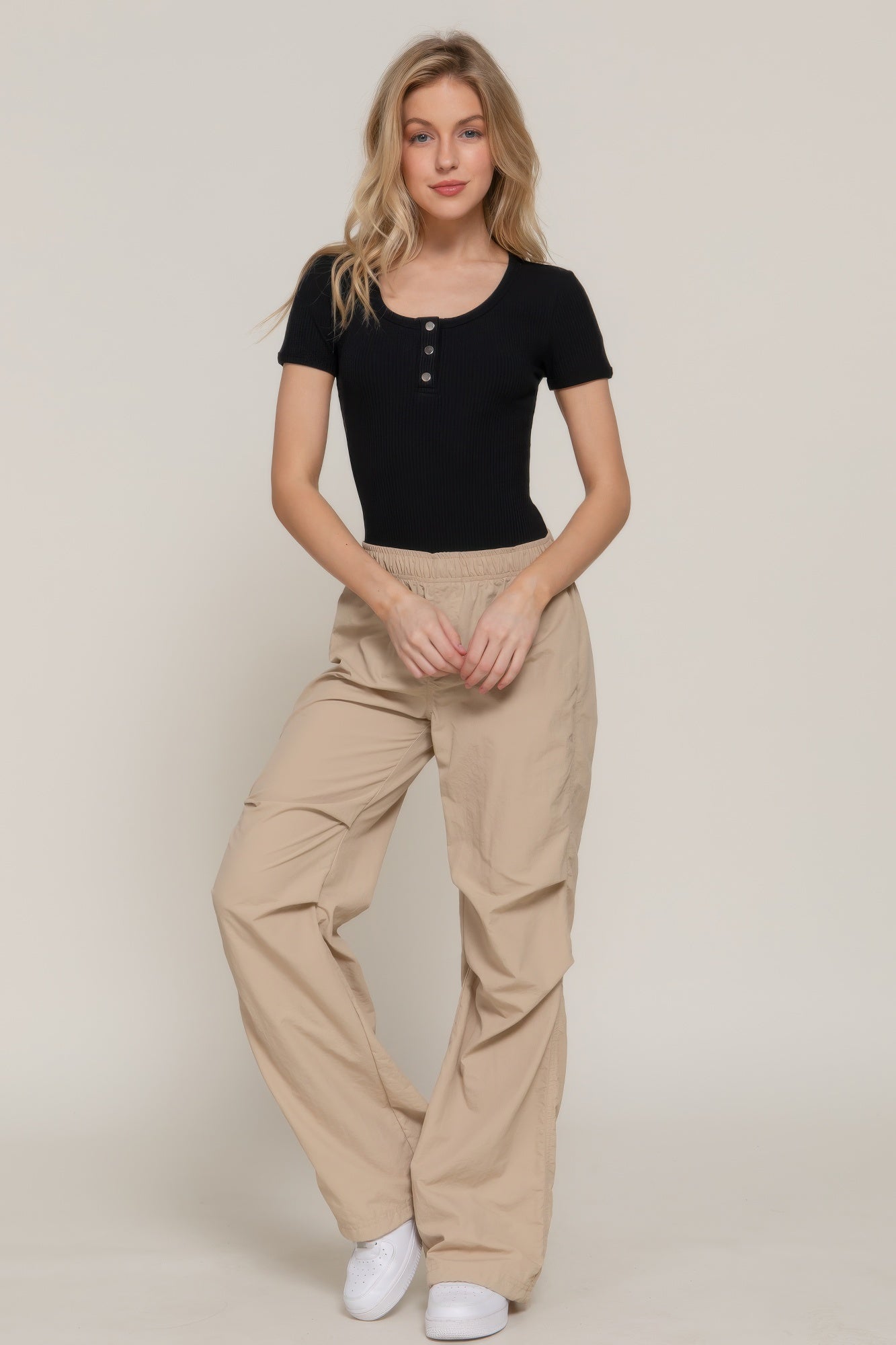 Short Slv Snap Button Rib Bodysuit Secondary image