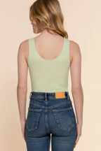Sleeveless Henley Rib Knit Bodysuit | Mixtshop LLC