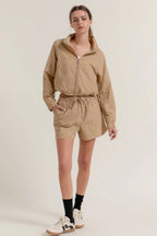 Long Slv Crop Activewear Anorak Jacket | Mixtshop LLC