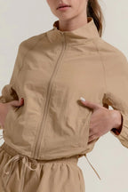 Long Slv Crop Activewear Anorak Jacket | Mixtshop LLC