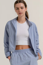 Long Slv Crop Activewear Anorak Jacket | Mixtshop LLC
