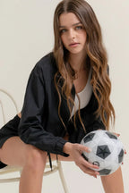 Long Slv Crop Activewear Anorak Jacket | Mixtshop LLC