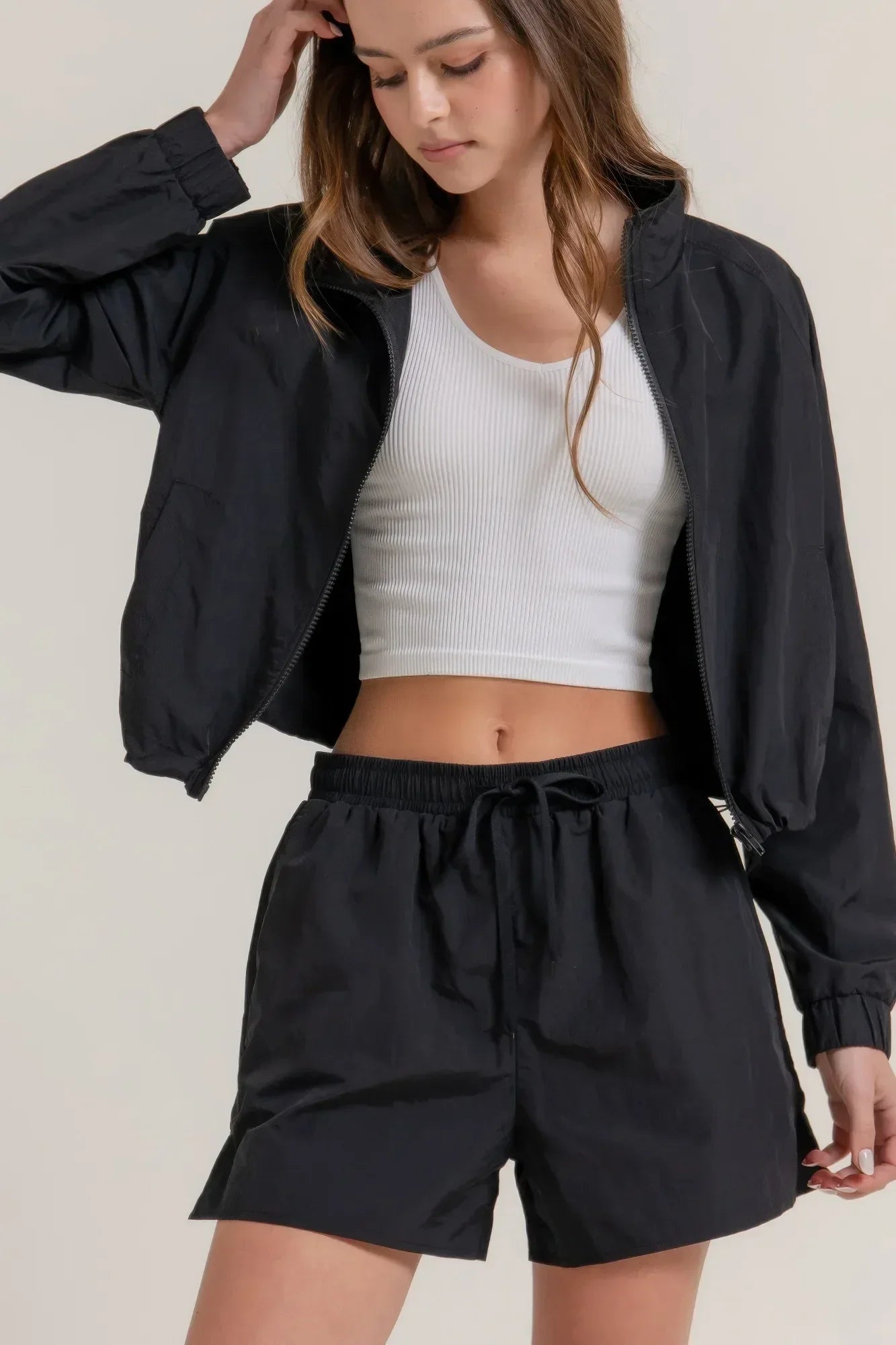 Anorak Side Slit Workout Shorts | Mixtshop LLC